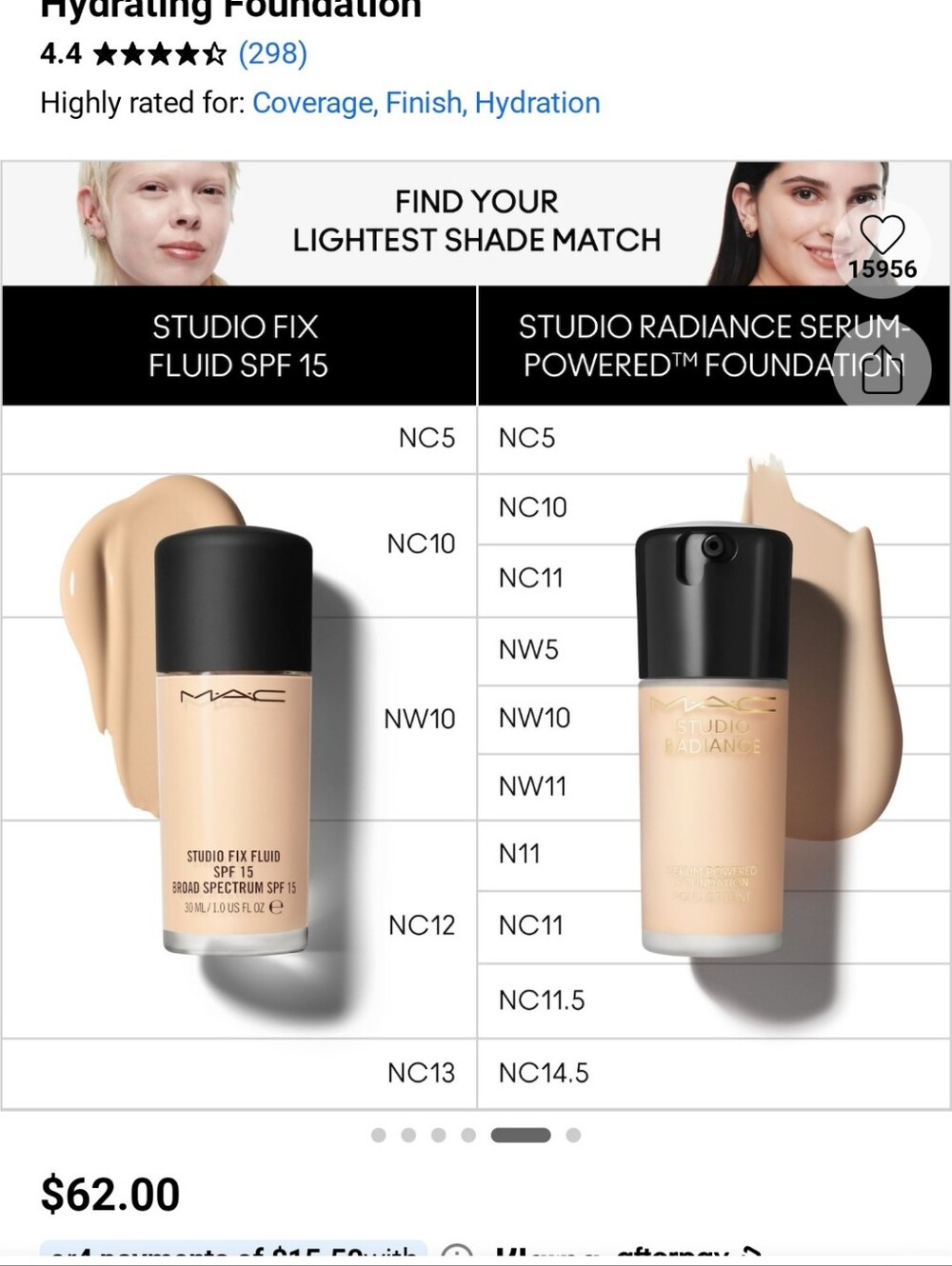 MAC STUDIO RADIANCE SERUM POWERED FOUNDATION NC11 - Picture 2 of 6